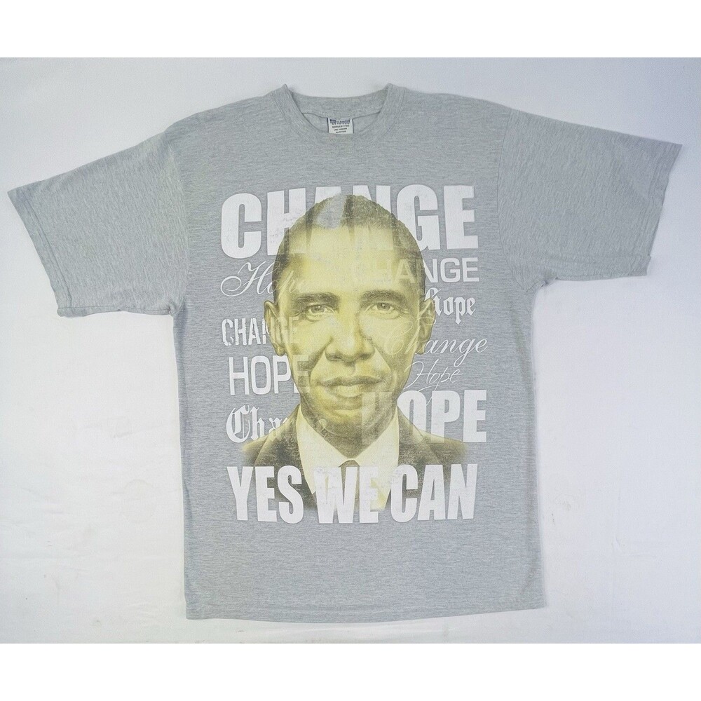 Ocean Bay President Barack Obama Yes We Can T Shirt Adult XL 2008 Campaign